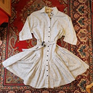 Vintage Byer Too Drop Waist Button Up Dress